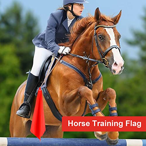 10 Pcs Horse Training Flag Set with Telescopic Pole
