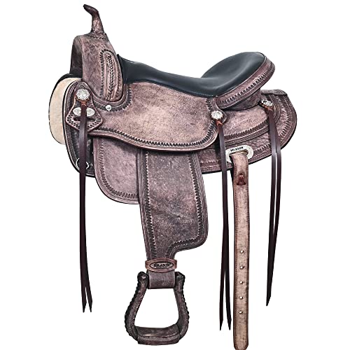 HILASON Dark Brown 18 in Western Leather Flex Tree