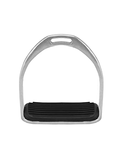 QWORK Horse Riding Safety Stirrups Stainless Steel Pair