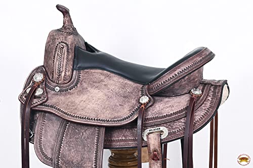 HILASON Dark Brown 18 in Western Leather Flex Tree