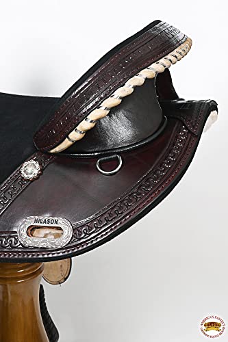 Dark Brown 16" Western Treeless Horse Saddle Genuine Leather