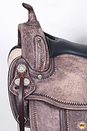 HILASON Dark Brown 18 in Western Leather Flex Tree