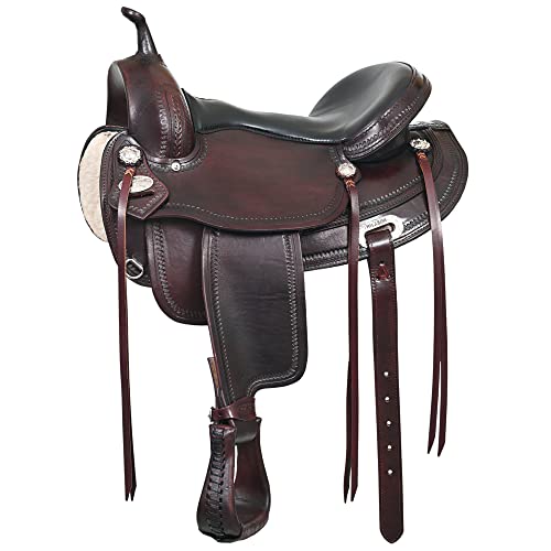 16" Flex Tree Western Saddle in Chocolate Brown