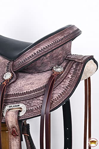 HILASON Dark Brown 18 in Western Leather Flex Tree