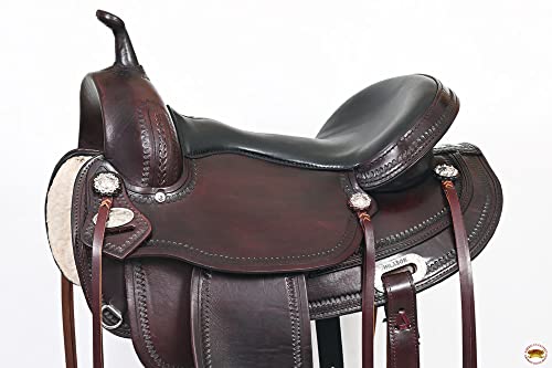16" Flex Tree Western Saddle in Chocolate Brown