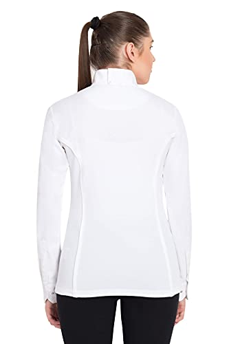 TuffRider Women's Kirby Quick Dry Show Shirt, White/Medium