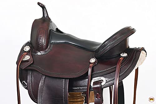 16" Flex Tree Western Saddle in Chocolate Brown
