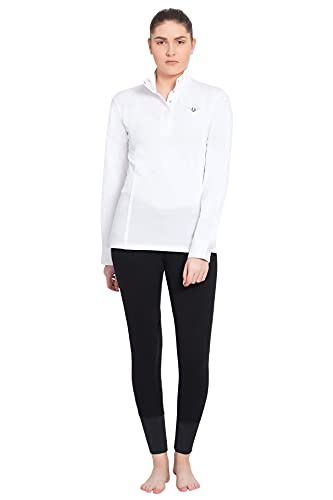 TuffRider Women's Kirby Quick Dry Show Shirt, White/Medium