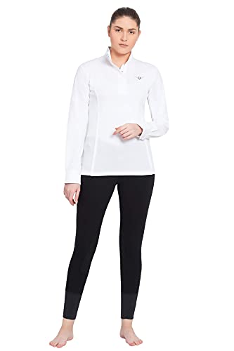 TuffRider Women's Kirby Quick Dry Show Shirt, White/Medium