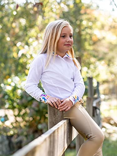 Anni Lyn Girl's Ventilated Show Shirt - Vibrant Horses