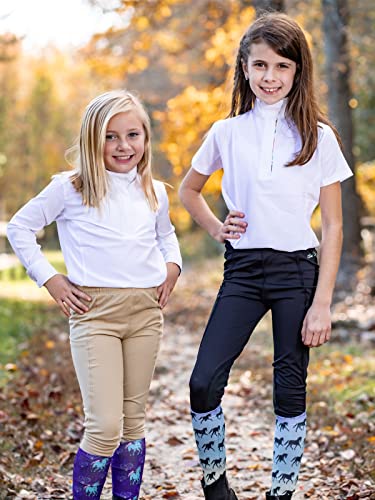 Anni Lyn Girl's Ventilated Show Shirt - Vibrant Horses