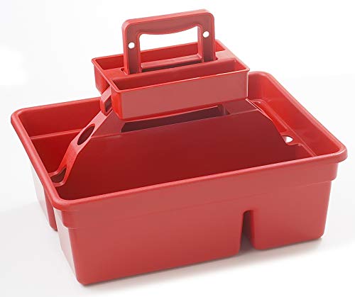 DuraTote Stool and Storage Box with Handle - Red