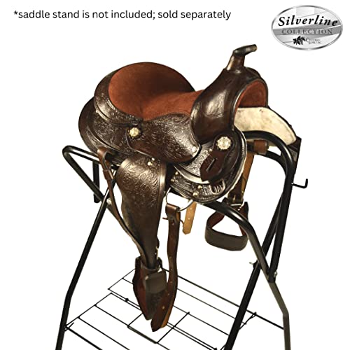12" Premium Kids Leather Western Saddle in Dark Brown