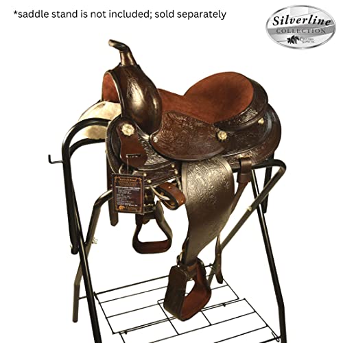 12" Premium Kids Leather Western Saddle in Dark Brown