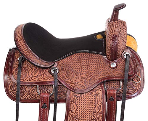 Premium Leather Western Barrel Racing Horse Saddle Tack