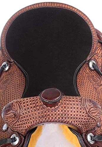Premium Leather Western Barrel Racing Horse Saddle Tack