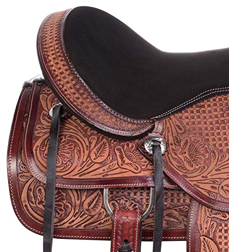 Premium Leather Western Barrel Racing Horse Saddle Tack