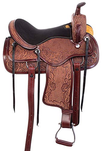 Premium Leather Western Barrel Racing Horse Saddle Tack