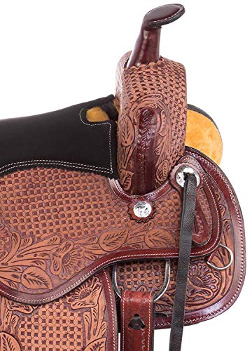 Premium Leather Western Barrel Racing Horse Saddle Tack