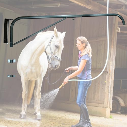 Wall-mounted Horse Wash Attachment - Prevents Tangles and Trampling