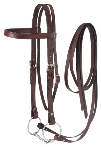 Western Leather Browband Draft Bridle, Dark Oil Horse Riding