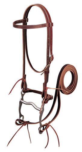 Weaver Leather Burgundy Browband Bridle for Horse Riding