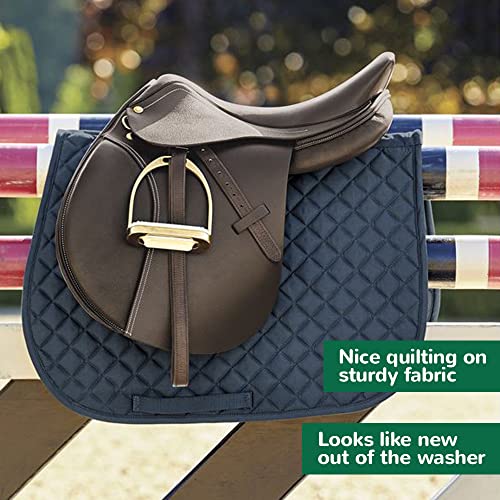 Dover All-Purpose Quilted Piped Saddle Pad (Black/White/Khaki)