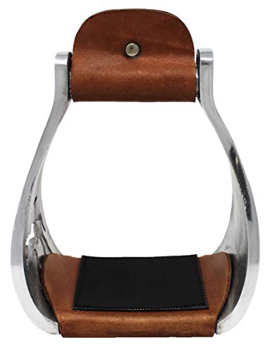 Western Aluminium Bell Engraved Cut-Out Stirrups for Horses