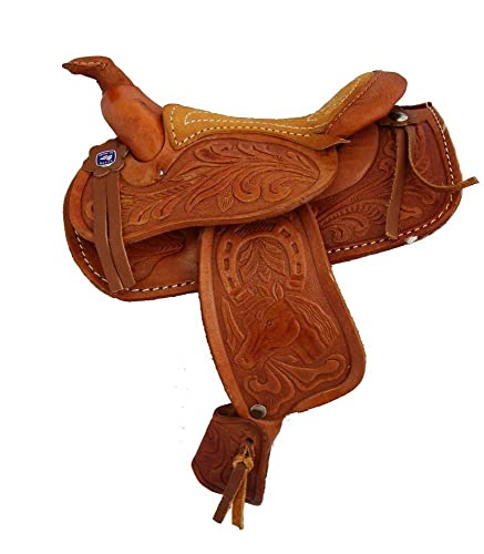 5" Decorative Western Saddle - Light Brown by AJ Tack
