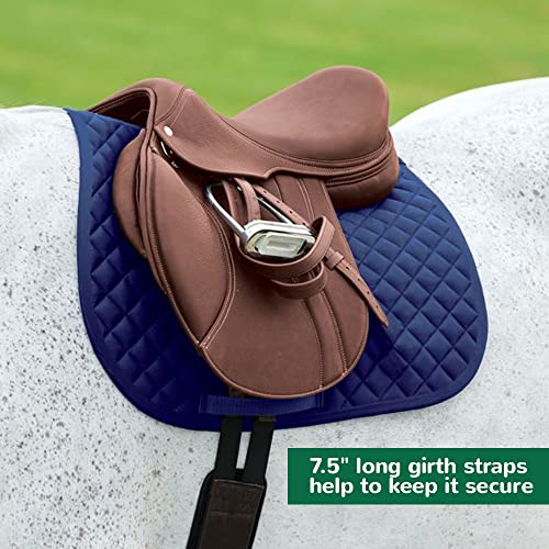 Dover All-Purpose Quilted Piped Saddle Pad (Black/White/Khaki)