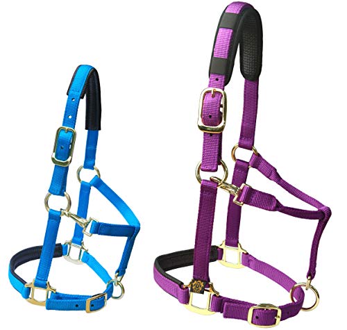 T TEKE Adjustable Padded Horse Halters, Heavy Duty