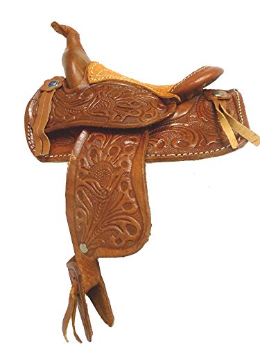 5" Decorative Western Saddle - Light Brown by AJ Tack