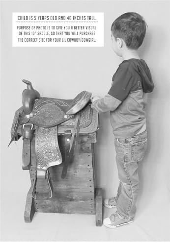 Pink Leather Western Saddle for Kids Ponies, 10