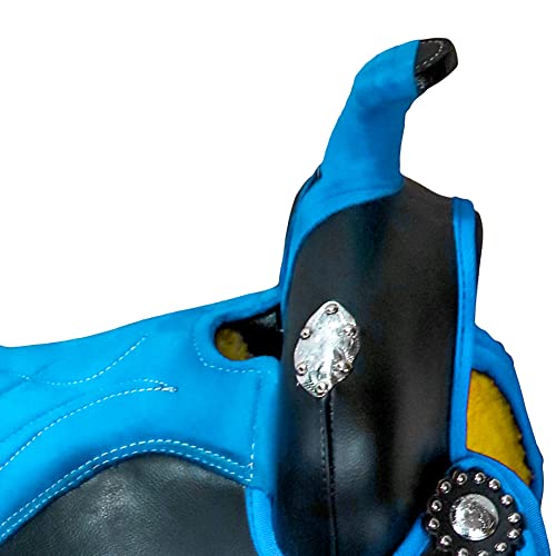 Western Synthetic Barrel Racing Saddle with Accessories, Size 10/18