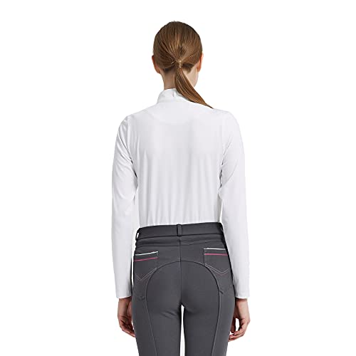 Women's White Long Sleeve Show Shirt for Riding