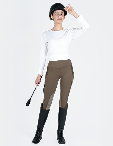 Women's Riding Tights with Zipper Pockets, Cooling Mesh