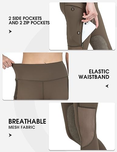 Women's Riding Tights with Zipper Pockets, Cooling Mesh
