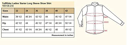 TuffRider Women's White Show Shirt, Size 32