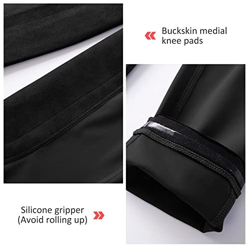 BALEAF Women's Equestrian Riding Breeches Knee-Patch Tights Black