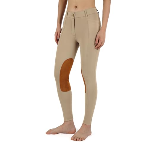 Beroy Kids Equestrian Breeches with Knee-Patches and Pockets