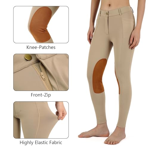 Beroy Kids Equestrian Breeches with Knee-Patches and Pockets
