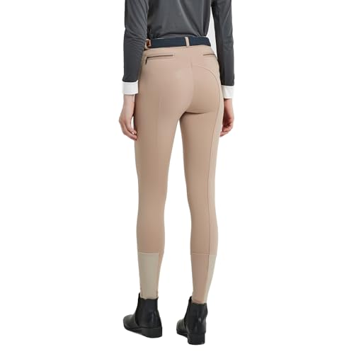 HR Farm Women's Full Seat Silicone Grip Breeches (Beige, Size 30)
