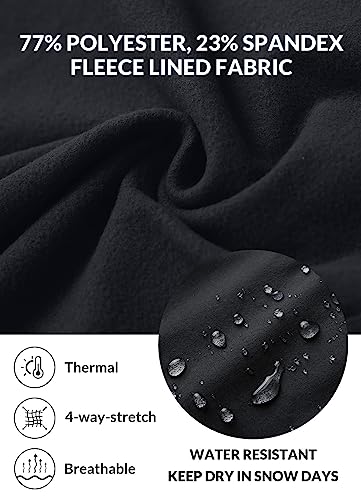 BALEAF Women's Winter Horse Riding Fleece Breeches Black