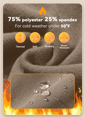 BALEAF Women's Winter Full Seat Riding Breeches Brown