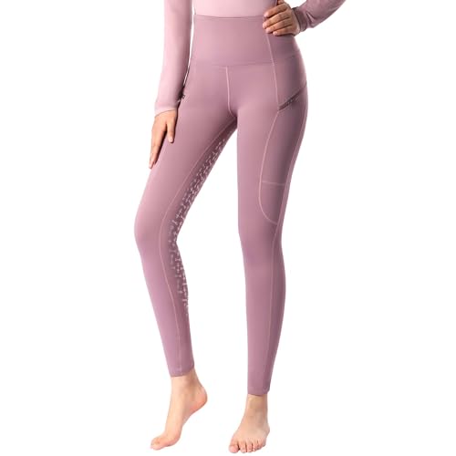 Harrison Howard Women's High Waisted Equestrian Breeches Plum