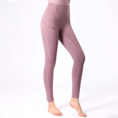 Harrison Howard Women's High Waisted Equestrian Breeches Plum