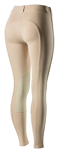 Ella Women's English Riding Breeches with Leather Knee