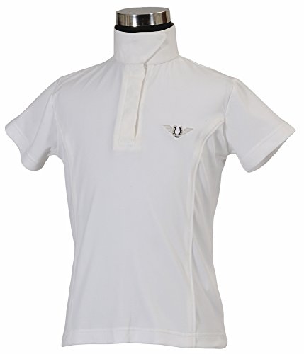 TuffRider Girl's White Kirby Kwik Dry Show Shirt