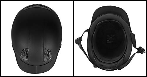 TuffRider Equestrian Helmet with Carbon Fiber Grill, Black, Large
