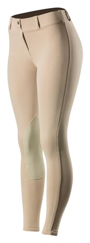 Ella Women's English Riding Breeches with Leather Knee